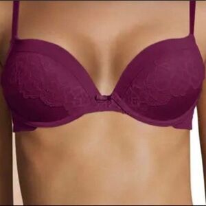 NWT~MAIDENFORM "Everyday Push-up Bra" #5436 Berry Color Size 40D